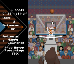 NCAA Final Four Basketball screenshot 4 for Sega Genesis